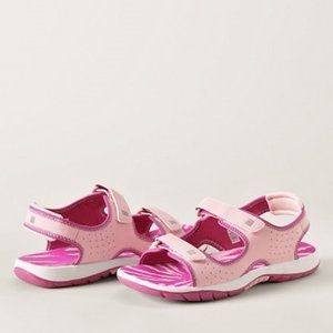 NEW Lands End Youth Action Sandals Water Shoes 5 Pink Girls
